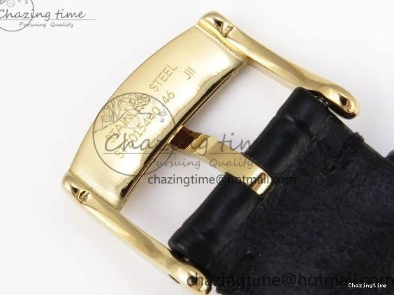 0501 WeatherProof De Ville Power Reserve YG MKF 1:1 Best Edition Black Dial on Black Leather Strap A 7758